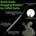 Rattle Snake Dragging Weights 4oz 5-Pack - Snagless Sinkers for Trolling, Drifting, and Catfish Attraction - Buy Online on GoSupps.com