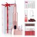 Aibeau Electric Nail File Portable 18000RPM Nail Drill Pink Rechargeable Nail Drill with Base for Nail Grinding & Polishing Gel Acrylic Nails Faster Remover Salon