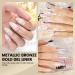 RARJSM Metallic Gel Liner Nail Art Set - Silver Bronze & Gold - 3D Mirror Chrome Effect - 8ml Gel Polish with Thin Brush for Home Salon - Curing Required - Buy Online on GoSupps.com