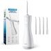 Maxever Cordless Water Flosser, 4 Nozzles Portable Water Picks Teeth Cleaner for Gum, Brace, Built-in Rechargeable Battery Dental Care Oral Irrigator, White