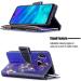 Miago 9 Card Slots Leather Cover for Huawei Y7 2019 - Colorful Zipper Flip Wallet Case Blue Butterfly Design | Protective PU Leather Pocket Case - Buy Online on GoSupps.com