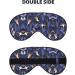 Blue and Orange Bird Print Unisex Sleep Eye Mask | Soft Comfort Shade for Travel & Yoga - Buy Online on GoSupps.com