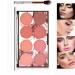 8 Colors Rouge Palette Bright Shimmer Face Blush Powder Matt Mineral Rouge Palette with Brush Professional Face Make Up Rouge Contour and Highlight Rouge Palette