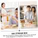 HOMSFOU 3pcs Egg Storage Box Basket Food Tray Refrigerator Egg Trays Egg Holder Refrigerator Door Stackable Assorted Colorx3pcs 17.5x8.5x2cmx3pcs - Buy Online on GoSupps.com