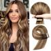 YDDM TAPE in Extensions Real Hair 20Pcs 50cm 50g Tape Brown to light brown with light blonde invisible tape extensions real hair extensions tape extensions real hair hair extension (2/6/18#) 2/6/18# 20inch (50cm) -20PC
