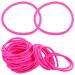 Frcolor Elastic Hair Ties - No Metal No Damage Ponytail Holders (Pack of 50) - Soft Pink Rubber Bands for All Hair Types - International Shipping Available - Buy Online on GoSupps.com