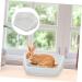 HANABASS Rabbit Toilet Bunny Litter Tray Small Animal Toilet Pet Toilet Guinea Pig Bedding White Ceramics - Buy Online on GoSupps.com