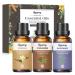 Hyppry 3 x 30ml Spice Essential Oils for Diffuser for Home - Vanilla Oil Rosemary Oil Cinnamon Oil 100% Pure Natural Aromatherapy Diffuser Oils for Candle & Soap Making Relaxing Vanilla Rosemary Cinnamon