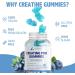 Aoruilia Creatine Gummies 5000mg - Sugar-Free Pre-Workout Supplement with Creatine Monohydrate for Muscle Strength & Growth - Blueberry Flavor - Vegan-Friendly - 60 Chewable Gummies - Buy Online on GoSupps.com