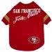 San Francisco 49ers NFL Pet T-Shirt for Dogs & Cats - Small | Football Dog Shirt for Fans | Fashionable Stripe Design | Durable & Cute Sports Tee - Buy Online on GoSupps.com
