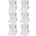 Nike DX5025-9 Pair of sports socks - white/black/multicolor - Sportswear Everyday Essential Crew socks 34/38/42/50 - women men unisex color: white/white/white size: 38-42