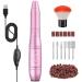 All nail cutter electrical nail miller 20 000 U/minute drill for acrylic nail gel electrical nail file portable manicure pedicure nail drill kit with grinding straps and nail drilling pink