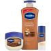 Vaseline Intensive Care Cocoa Radiant Lotion, 20.3 oz Bundled with Moisturizing Healing Jelly Cocoa Butter, 7.5 oz and Cocoa Shimmer Jelly Stick, 1.4 oz, Moisturized Skin with Light Cocoa Butter Scent