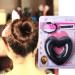 Heart-Shaped Black Hair Bun Maker - Create Beautiful Hair Donuts - Buy Online on GoSupps.com