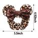 Leopard Mouse Ears Velvet Scrunchies with Sequin Bows - 4 Pack Hair Accessories for Women, Girls, Adults & Kids - Buy Online on GoSupps.com