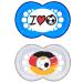 MAM Original Silicon Schnuller "Football" collection in the 2 Set tooth-friendly pacifier baby pacifier made of special mam skinsoft silicone with pacifier box 6-16 months blue 6-16 / silicone / day football