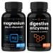 NutraChamps Magnesium Zinc & Vitamin D3 Capsules and Digestive Enzymes Capsules 2 Pack Bundle