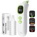 Ear Thermometer for Babies Kids and Adults High Accuracy Baby Thermometer with 32 Memory Recall LED Backlit Mute and Night Light 21 Disposable Probe Covers Storage Box (White)