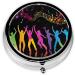 Buy Dance with Music Round Pill Box - 3 Compartment Portable Travel Organizer for Vitamins & Medications - Buy Online on GoSupps.com