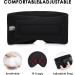 FRESHME Handmade Cotton Sleep Mask Blackout - Adjustable Soft Eye Cover for Women Men - Breathable Blindfold for Sleeping, Travel - Black - Buy Online on GoSupps.com