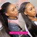 Iris Queen 13x4 HD Straight Lace Front Human Hair Wig 20 Inch - 180 Density, Pre Plucked with Baby Hair, 10A Transparent Lace, Bleached Knots - Natural Black for Black Women - Buy Online on GoSupps.com