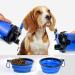 BrokSilent Dogs Travel Water Bottle - Leak Proof Puppy Dispenser with Bowls - Blue - Buy Online on GoSupps.com