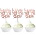 24 Pack Here for the Sex Cupcake Toppers Glitter Gender Reveal Cupcake Picks Baby Shower Kids Birthday Party Cake Decorations Party Supplies Rose Gold 6-rose Gold