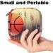Retro Basketball Wood Storage Bag | Portable Menstrual Cup & Pad Pocket for Women & Teens - Buy Online on GoSupps.com