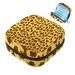 Storage bags for women's bandages leopard pattern large menstrual cup cylinder pocket with zipper periodic inserts bags panty lores tampons for girls and women yellow multicolored 02
