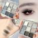 PICKX 9 Colors Glitter Eyeshadow Makeup Palette Matte High Pigmented Colorful Creamy Texture Eye Shadow Powder Natural Waterproof Long Lasting Eyeshadow Powder Cosmetics (silver) - Buy Online on GoSupps.com