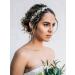 SWEETV Silver Flower-Leaf Bridal Headband | Crystal Wedding Hair Piece for Bride and Flower Girl - Buy Online on GoSupps.com