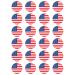 24 x America USA Flag Edible Wafer or Icing Cupcake Topper Fun Country Party Cake Decorations Perfect For Brownies Cookies Muffins & More! (Edible Wafer Card)