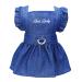 Dog dress puppy luxury rock dog clothing princess dresses wedding evening dress tutu rock jeans skirt for small dogs girl xs dark blue
