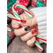 EBANKU 96 Pcs Christmas Coffin False Nails | Short Fake Nails Full Cover Kit with Adhesive Tabs | Snowflake Elk Design Nail Art for Women Girls - Buy Online on GoSupps.com