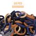 IVARYSS 50 Pcs Neutral Colors Large Thick Hair Ties for Women - Cotton Seamless Elastic Fabric Bands - Buy Online on GoSupps.com