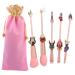 Gensin Impact make-up brush set-5-part creative hot game cosmetics brush set high-quality synthetic foundation eyeshadow brush gift for fans (b) MakeUp Brush Set B