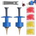 Realure 1100 pieces micro bait rings red yellow rubber ring with 2 pieces pellet bait bander carp fishing accessories for fast fixation of bait pellets bait bee maggots worm (blue)