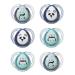 Tommee Tippee Anytime Pacifiers Symmetrical Jaw-Friendly Shape BPA-Free Silicone 0-6 Months Set of 6