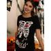 G and PL Halloween Pregnancy Top Maternity Funny Graphic Shirt - Rose Skull Baby Design - S-XXL - Buy Online on GoSupps.com