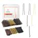Bobby Pins 300 Hair Pins for Women Hair Grips U Shaped Hair Pins for Buns Hair Grips for Thick Hair Invisible Wave Hairgrip Hair Styling Pins with Storage Box (Black & Blonde & Brown)