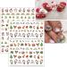Christmas Nail Stickers 9 Sheets Self-Adhesive Nail Decal Snowflake Santa Claus Hat Red Nail Art Decoration Design Supplies - Buy Online on GoSupps.com