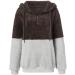 Bigfanshu Womens Sweaters Hooded Sweatshirt Winter Warm Zipper Pocket Pullover Blouse Shirts Coffee - Buy Online on GoSupps.com