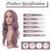 Fine Long Curly Purple Wig | 55 cm Middle Part Synthetic Wavy Wig for Women - Perfect for Parties & Daily Wear - Buy Online on GoSupps.com