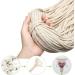5mm x 295ft Natural Cotton Macrame Cord for DIY Crafts - 8 Strand Braided Rope for Wall Hanging and Knitting - Craft Thread (WT) - Buy Online on GoSupps.com