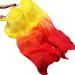 Xuanwusm Flow Fans, Silk Belly Dance Bamboo Fan Veils, Dancing Fans, Veil Fans, Silk Fans for Dancing 1 Pair 180x90cm (Left+Right) Professional Colorful Tie-Dyed (Black Gray White) Yellow orange red