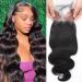 QTHAIR 12A Brazilian Body Wave Lace Closure (14inch) 4x4 Free Part Swiss Lace Closure Natural Black Brazilian Virgin Human Hair Top Swiss Lace Closure