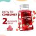 Vitamatic Vitamin B Complex Gummies with Vitamin C & Inositol - 60 Gummies - Natural Strawberry Flavor - Buy Online on GoSupps.com