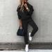 Women's Casual 2-Piece Hoodie and Pants Set | Long Sleeve Pullover Jogging Suit | Sweatsuit Tracksuit in Black (Medium) - Buy Online on GoSupps.com