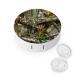 Bagea-Ka Autumn Hunting Tree Camo Pattern Contact Lens Case Box Eye Care Kit Holder Mirror Box with Tweezers Remover Tool Solution Bottle for Outdoor Travel & Home