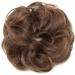 Medium Light Brown to Light Auburn Messy Hair Bun Updo Scrunchie Extension - Buy Online on GoSupps.com